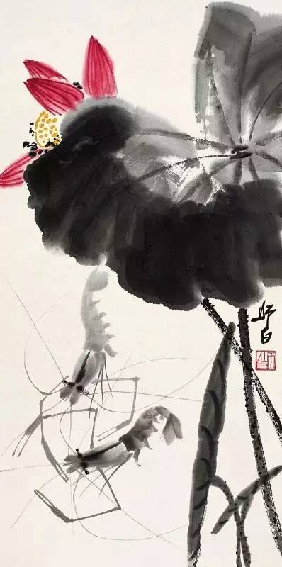齐白石画虾换真虾,齐白石画虾的6只虾