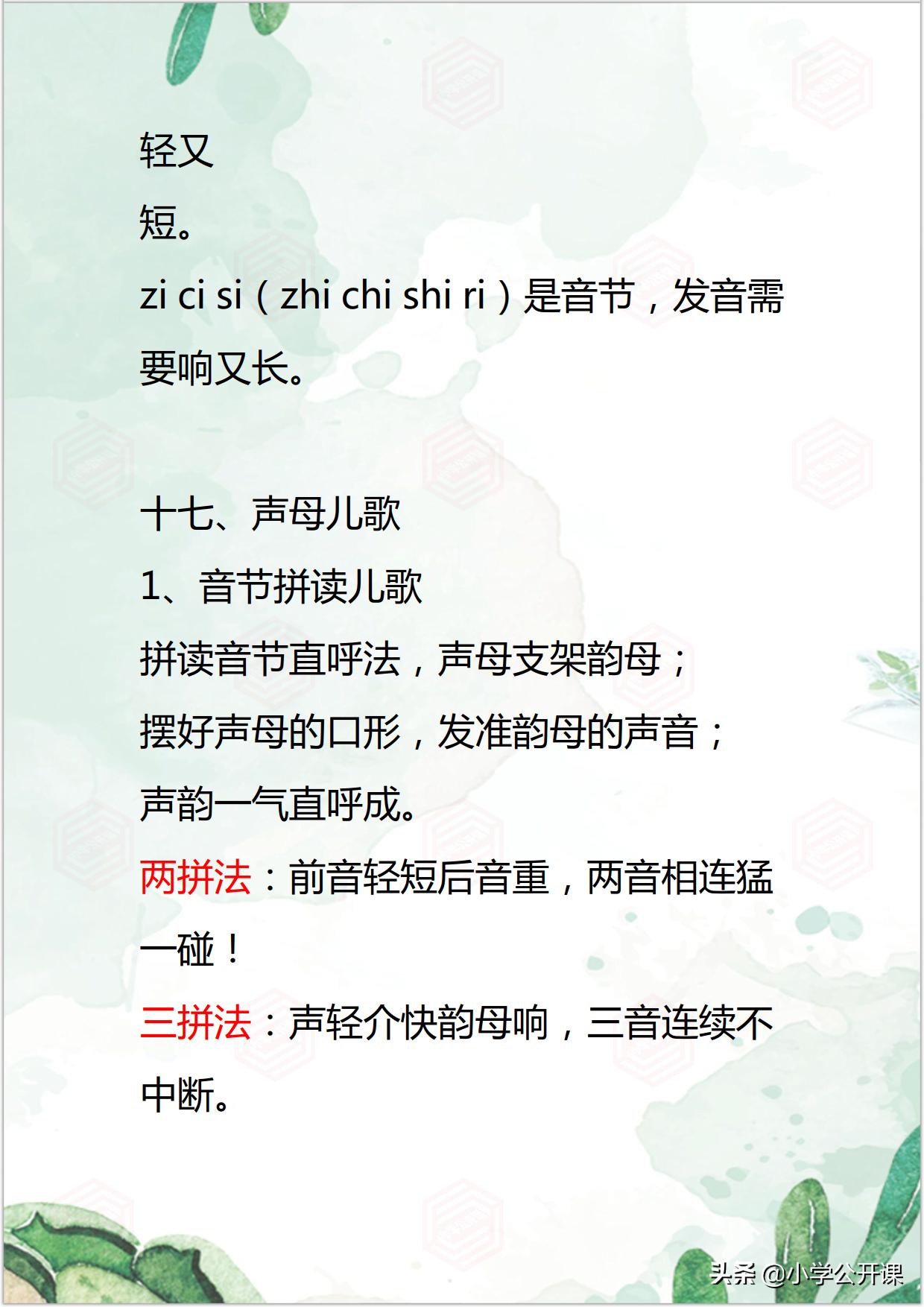 最简单最好学拼音顺口溜三天学会,学习汉语拼音的顺口溜