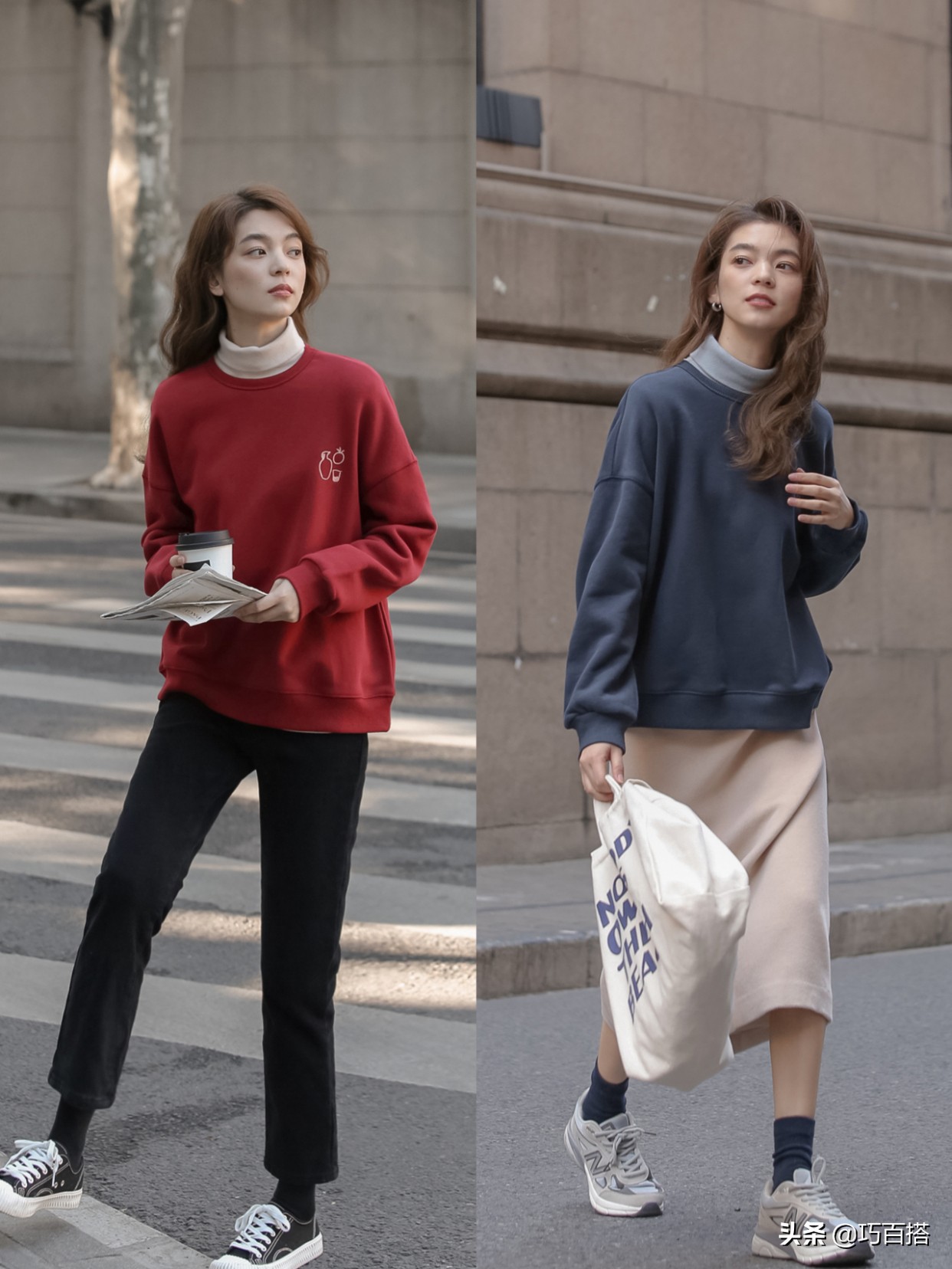 别说秋季缺少衣服穿？会穿卫衣就能做宝藏女孩，风格百变美出圈