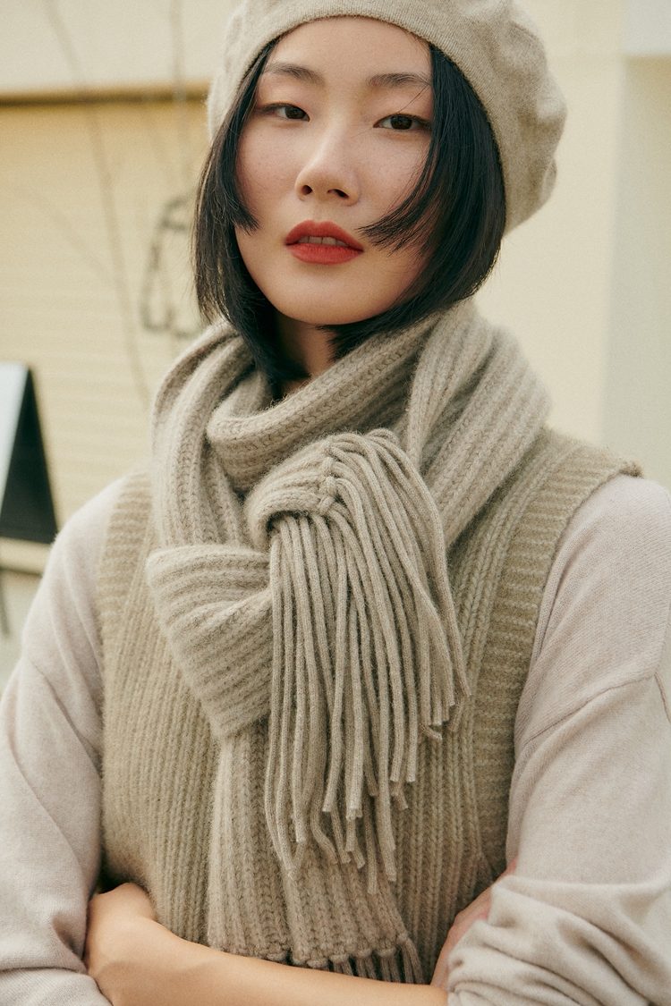 围巾点睛之作,围巾丝巾洋气