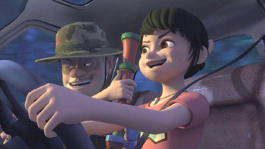 熊出没光头强和赵琳cos,cos熊出没赵琳