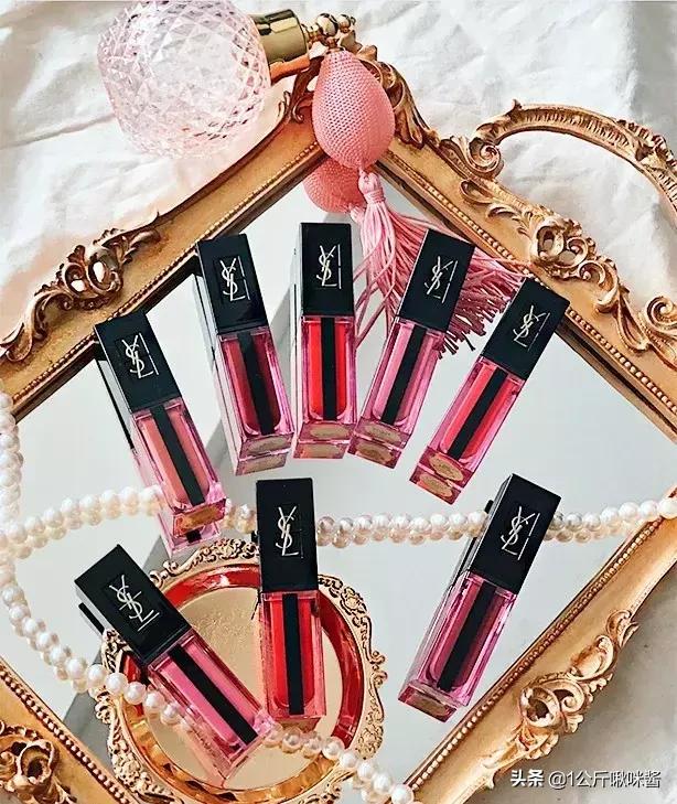 ysl唇釉推荐黄皮深唇试色,ysl圣罗兰水光镜黑管唇釉418