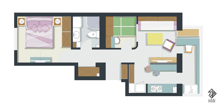 「原创案例」北京宝盛北里丨小户型的自然情迷