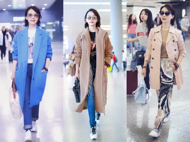 陈数流苏元素大衣,陈数长发剪短发