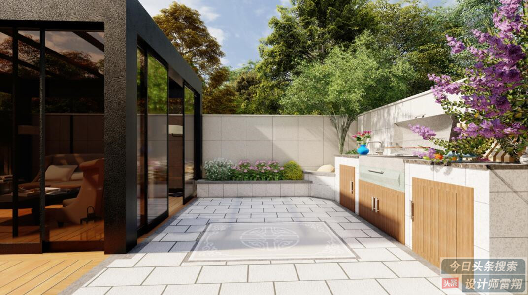 小庭院设计烧烤区,小露台种菜烧烤设计