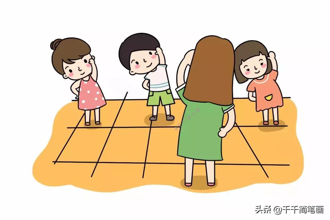 老师简笔画意境图,最简单教室简笔画