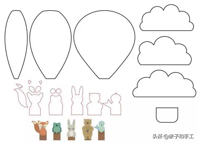 幼儿园气球手工贴画,创意手工气球印画