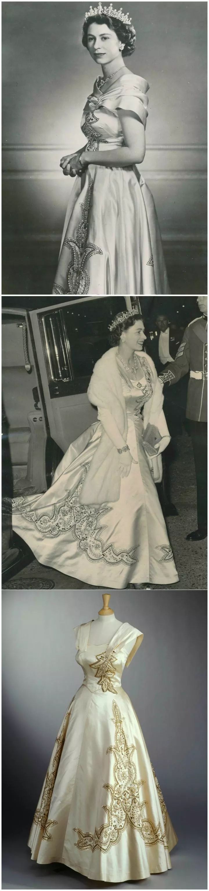 伊丽莎白女王苹果花礼服,英国女王伊丽莎白连衣裙