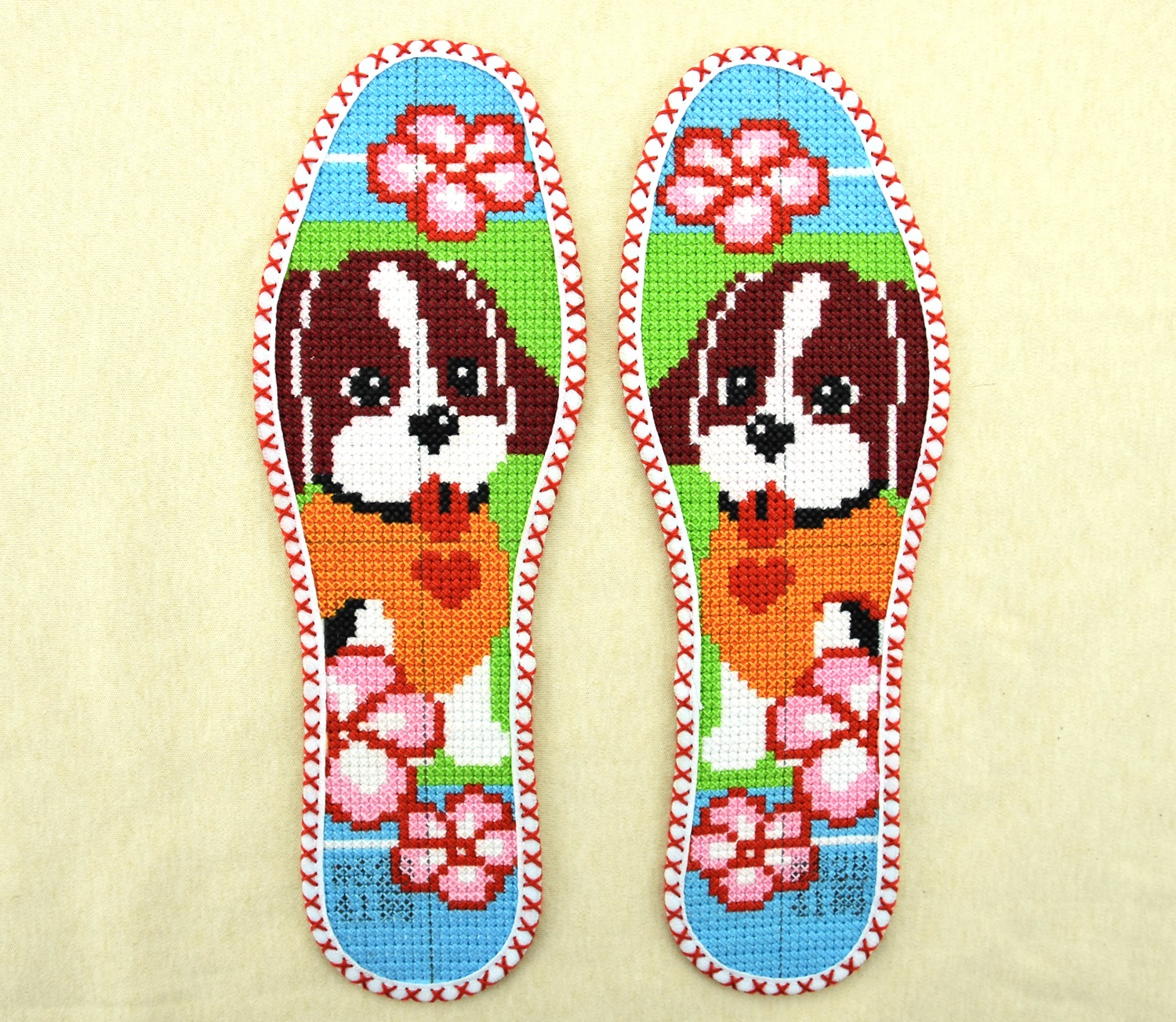 手工鞋垫有字前程似锦,手工鞋垫名不虚传