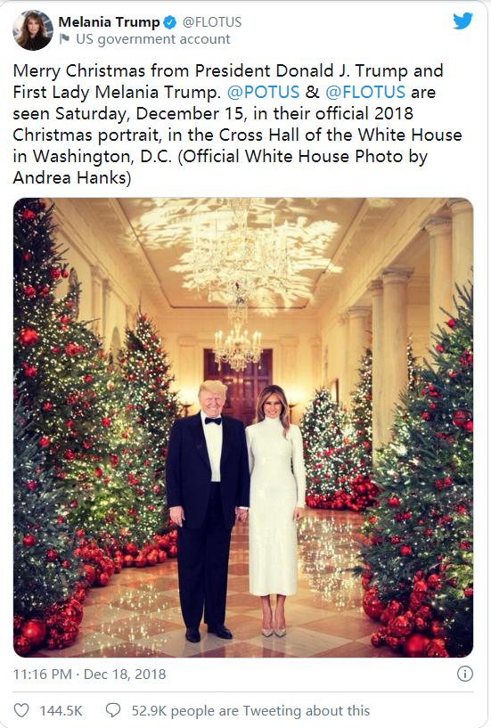 特朗普圣诞贺卡,特朗普送的圣诞礼物