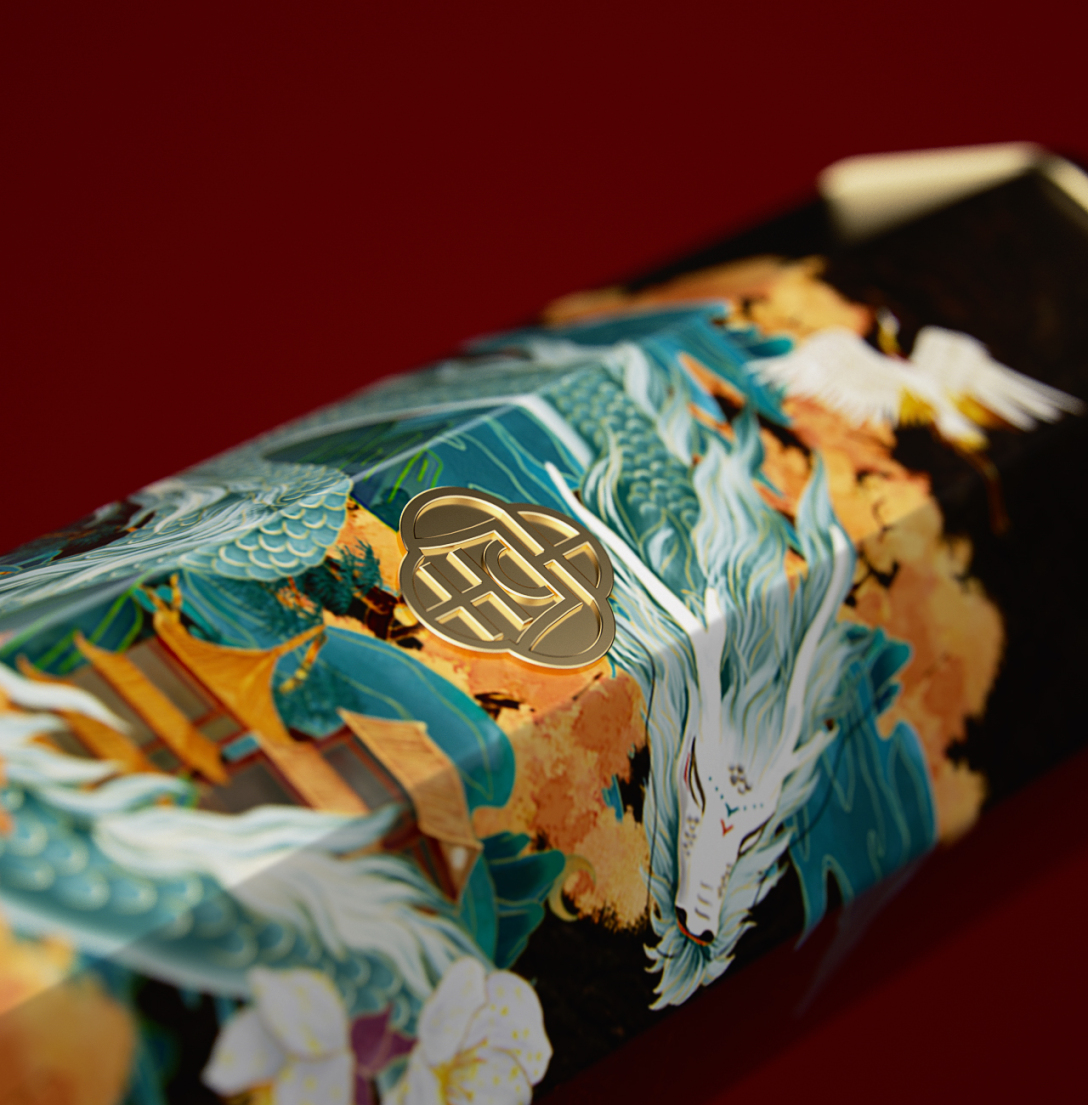 美妆品牌设计效果图,国潮美妆形象设计