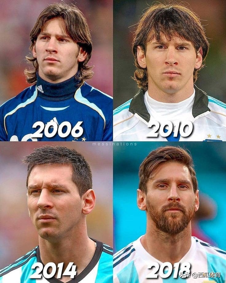 19岁的梅西和35岁的梅西照片,梅西年轻最帅的10张图片