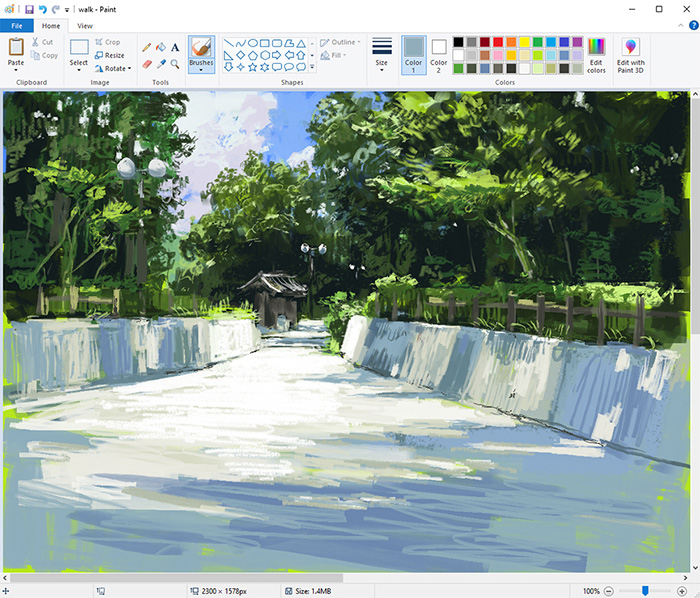 没有理由不画画！看大神用电脑自带工具搞创作