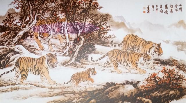 写意虎的画法教学视频,国画如何画虎教程图片大全