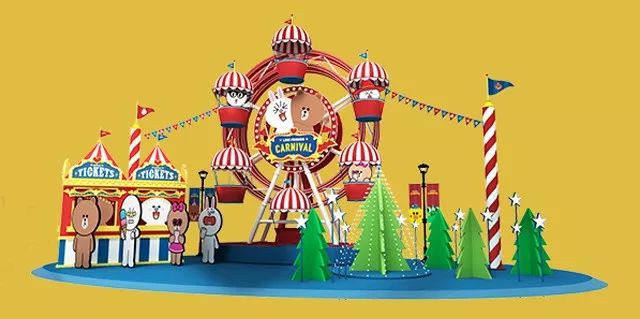 布朗熊可妮兔搞怪版,布朗熊与可妮兔网红打卡