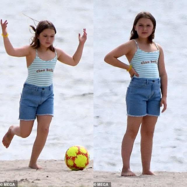 小七和贝克汉姆视频,小七与哥哥罗密欧踢足球