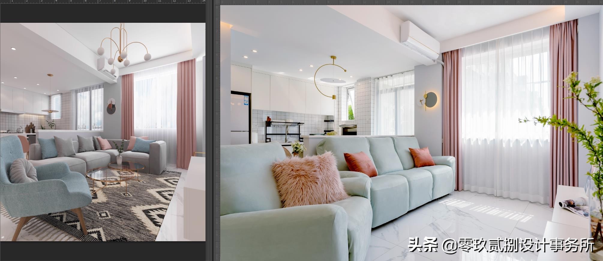 「零玖贰捌设计」65㎡“老破小”格局全改，变身阳光明媚小清新