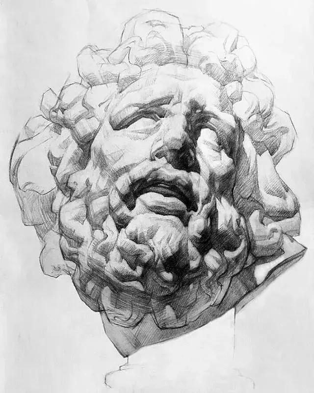 画素描不画脸,画素描总是画不深入