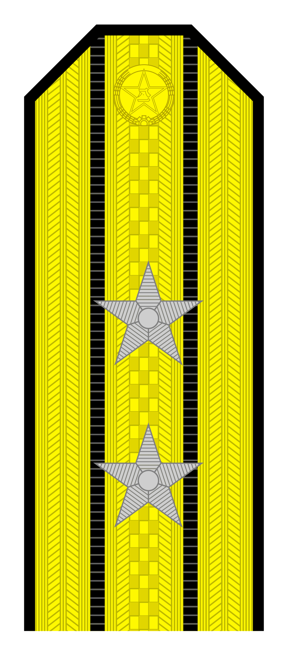 50年代解放军军衔肩章图解,55式上将军衔肩章
