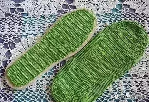 毛线地板拖鞋编织教程全过程,钩拖鞋的各种钩织教程