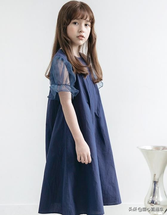 韩系童装春季连衣裙,韩版中大童裙子