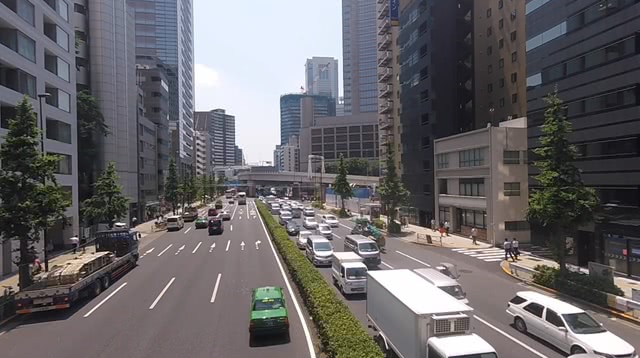 日本东京的车堵车,日本东京的交通车辆