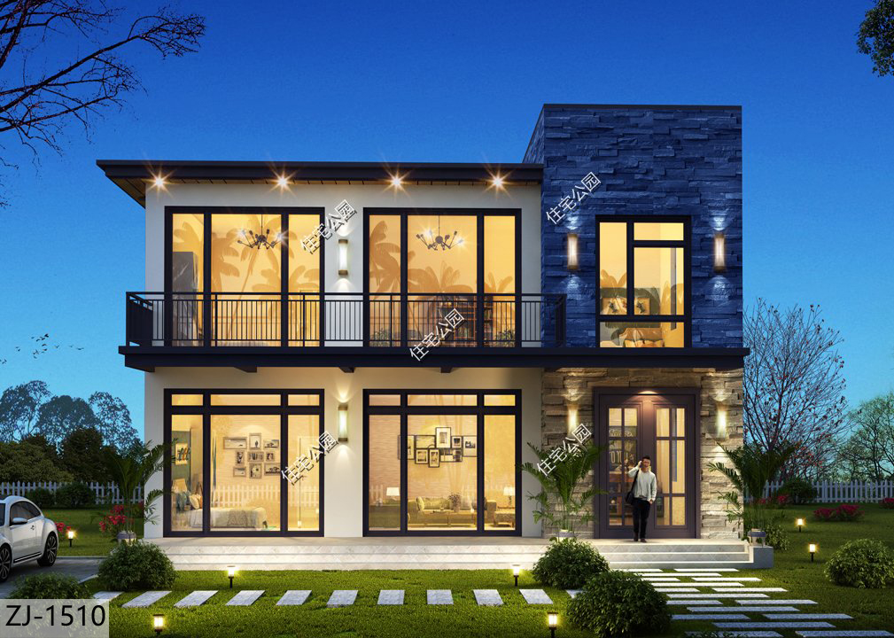 回农村建三栋中式别墅高端有气势,回农村建别墅现代风格