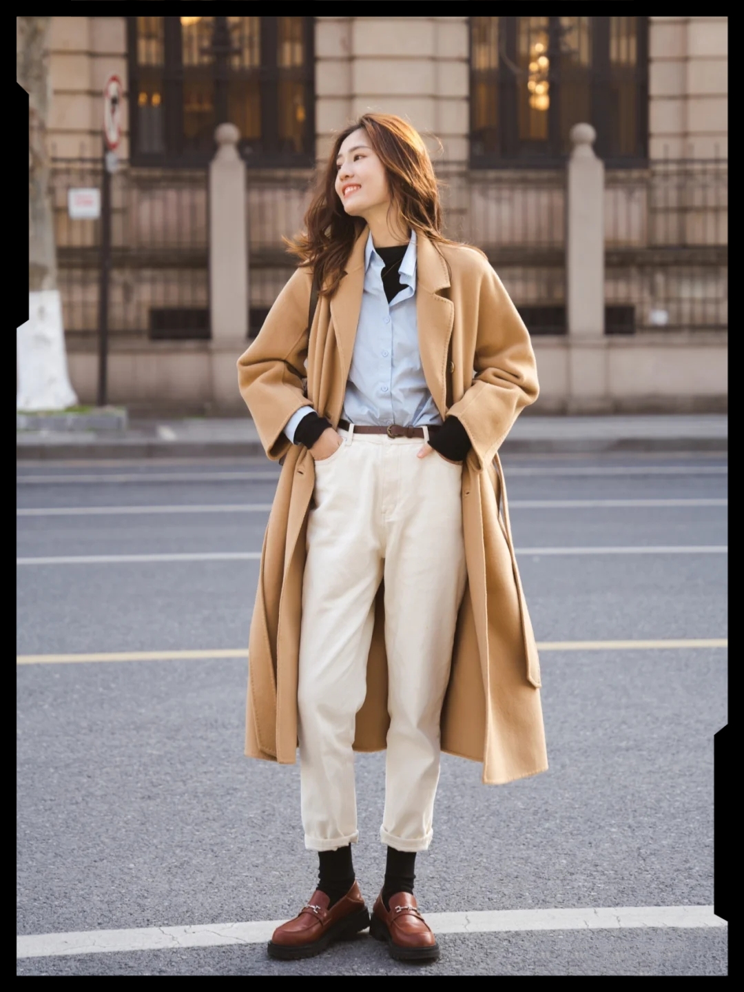 米色系冬天气质穿搭,温柔慵懒风穿搭棕色系