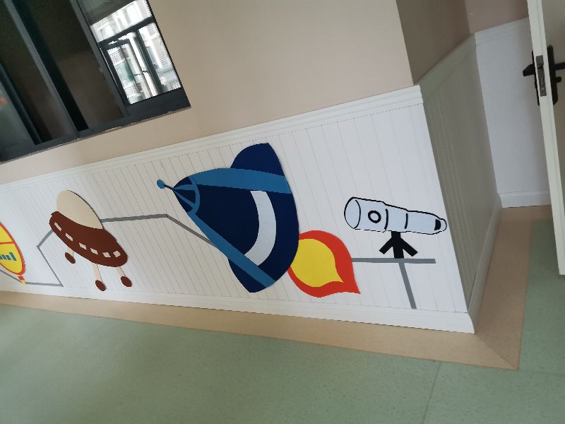 幼儿园星球星空主题墙,幼儿园走廊环创创意主题墙