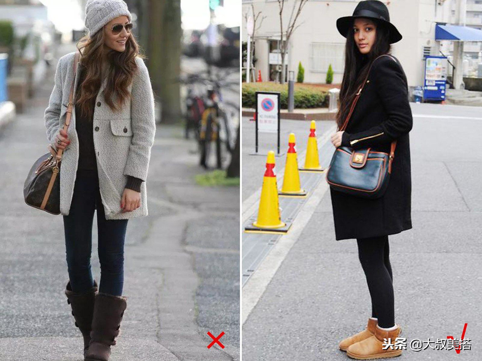 女人冬天雪地靴,矮个子女生冬天适合穿哪种雪地靴