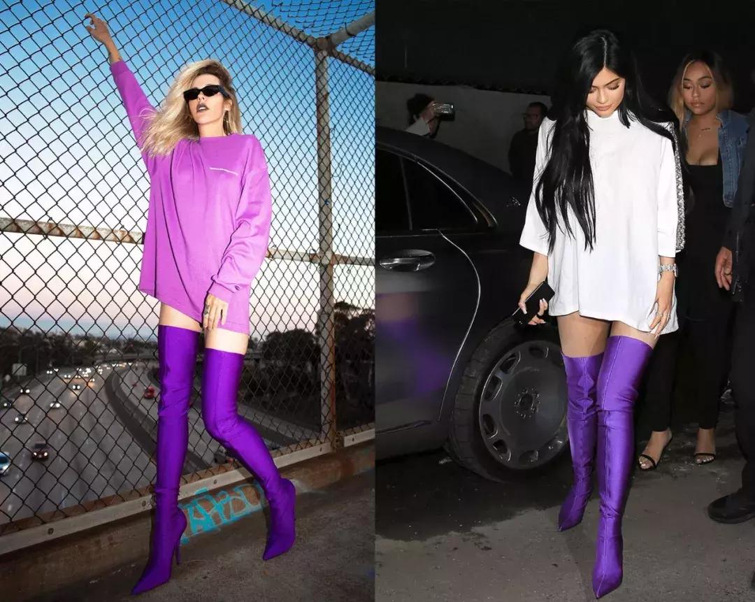 袜靴裙装解锁超能打的时髦组合,袜靴穿搭裙子