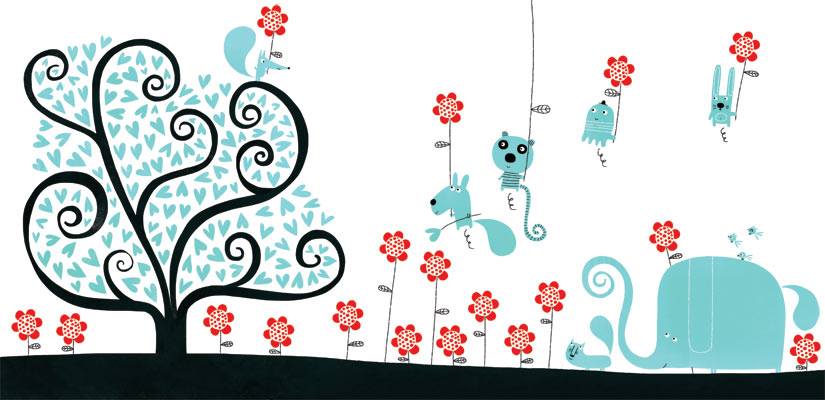 超有爱儿童插画临摹集,充满童趣的节日插画作品