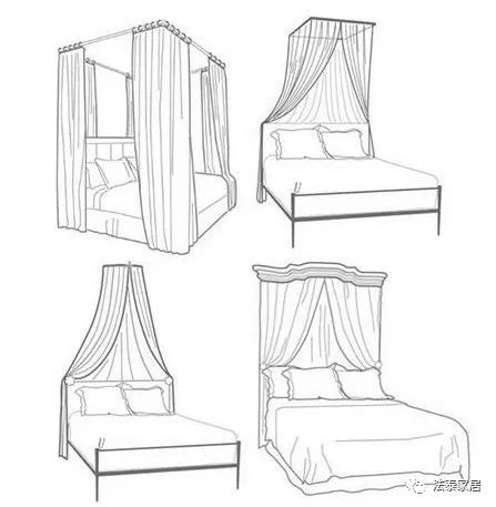 床幔一整套,床帘一体式布置