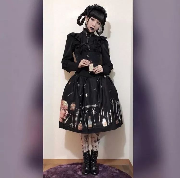 天蓝色洛丽塔洋装,洛丽塔复古洋装