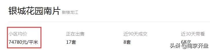 9.64万/㎡！南京多个小区高价成交，刷新记录