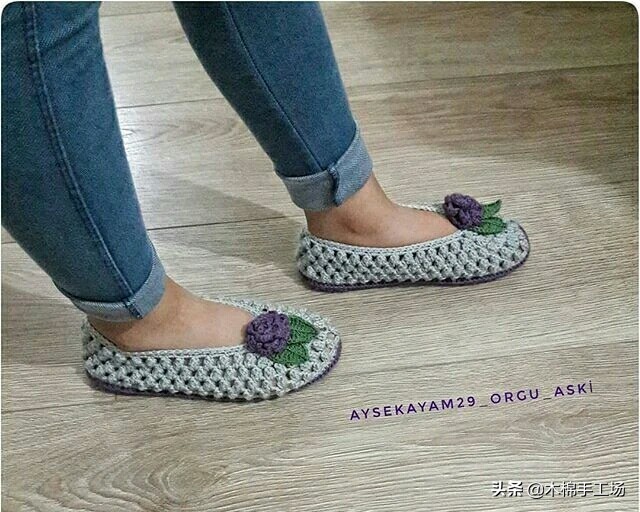 春天来了给自己添一双好鞋吧,春夏鞋子钩单鞋简单钩法