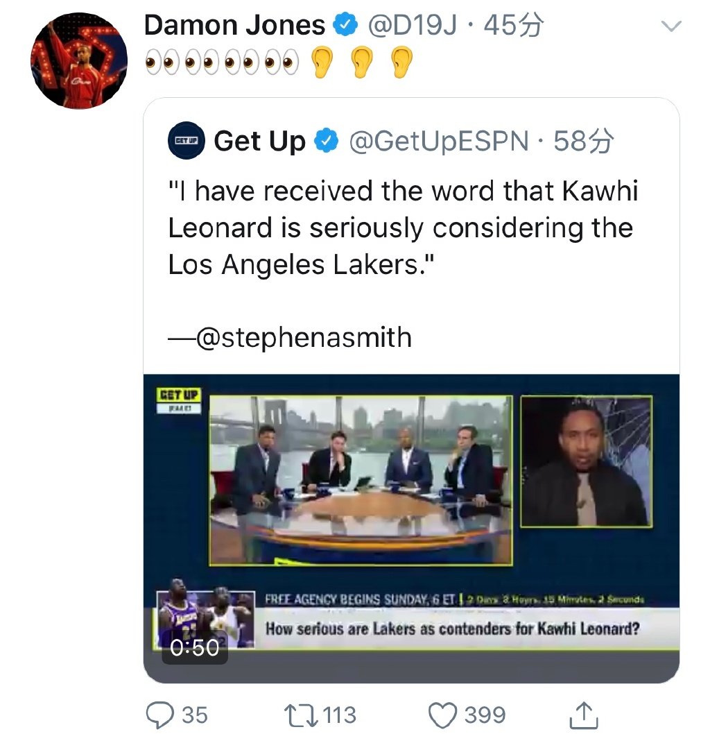 又一爆料！詹姆斯好友相信伦纳德加盟湖人，浓眉老詹将招募小卡