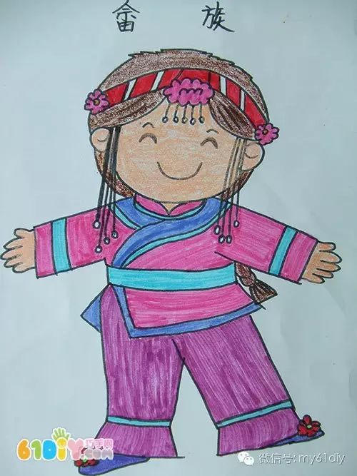 各族儿童简笔画的图片,56民族儿童简笔画大全