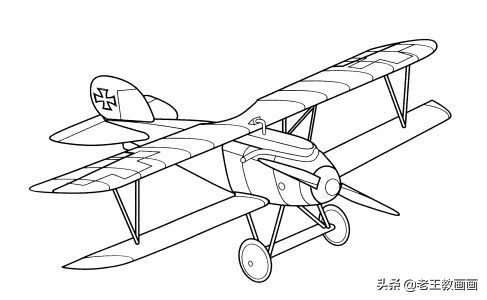 飞机简笔画儿童最简单,军用飞机怎么画简笔画