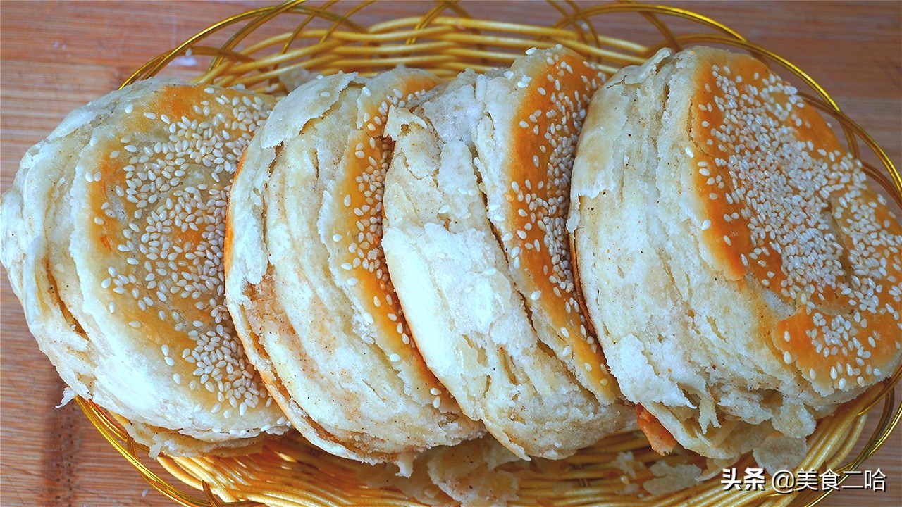 1元小烧饼的做法,2元一个手工烧饼