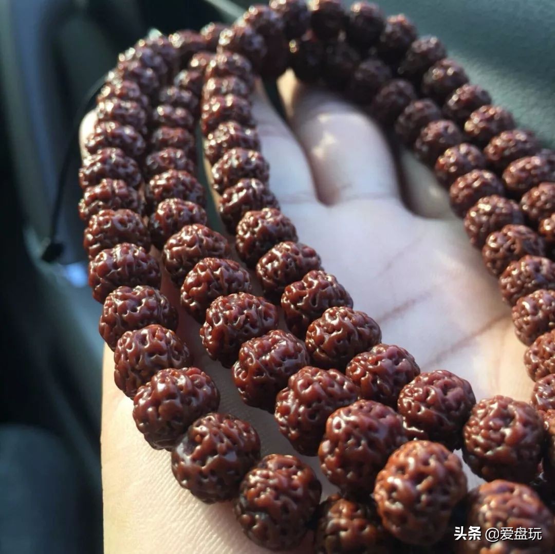 盘玩包浆后变黑的文玩,包浆手串盘玩11毫米