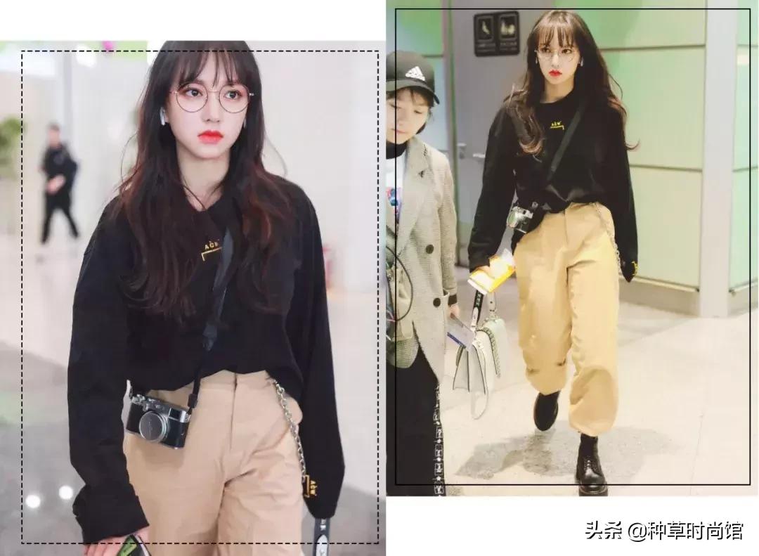 羊毛卷头发t恤穿搭,夏季烫羊毛卷穿搭