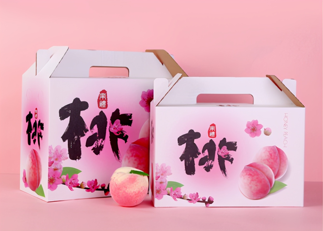 桃子高端礼盒装定制,桃子水果礼盒