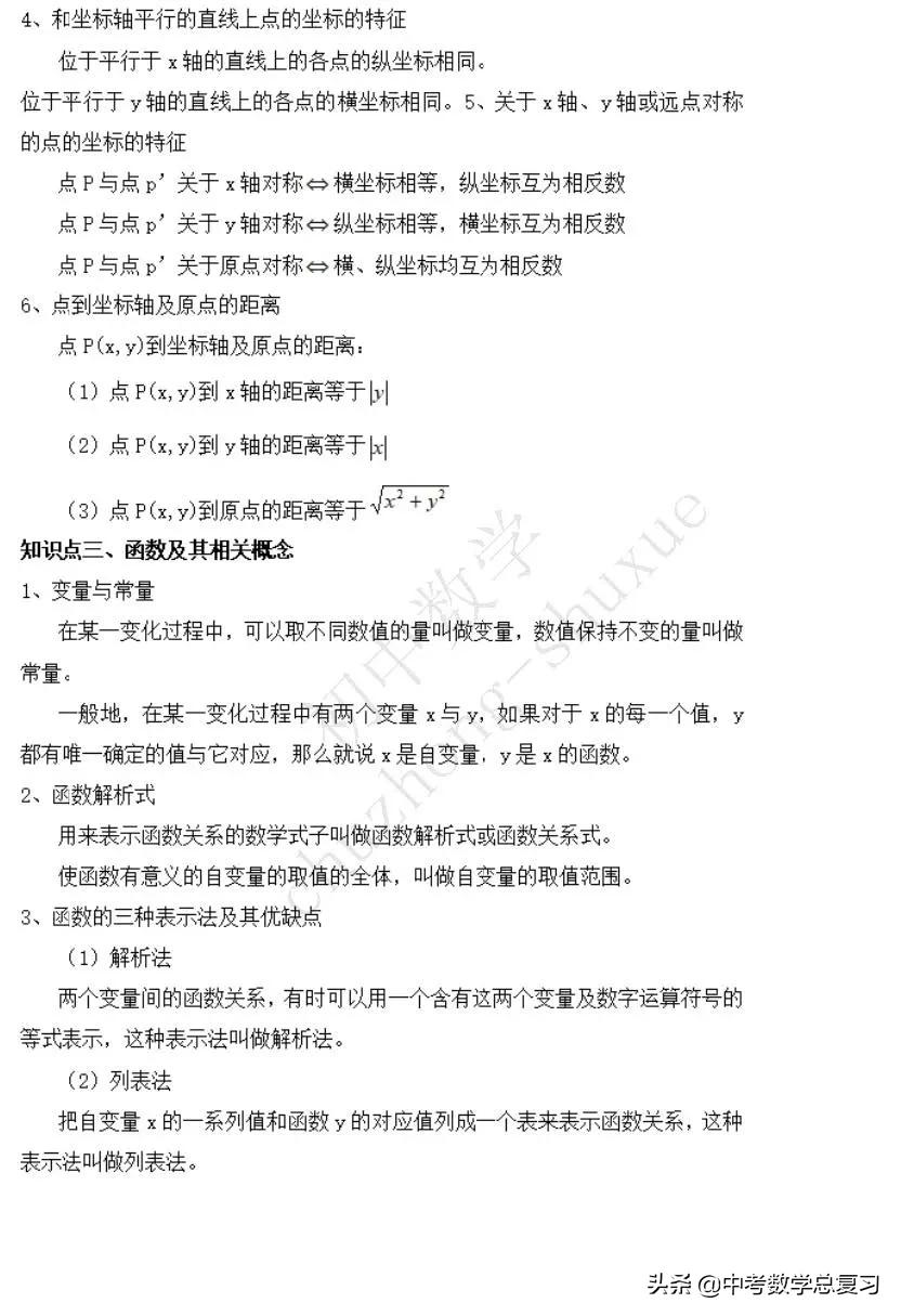 初中数学二次函数一般式解析式,初中数学二次函数知识点归纳大全