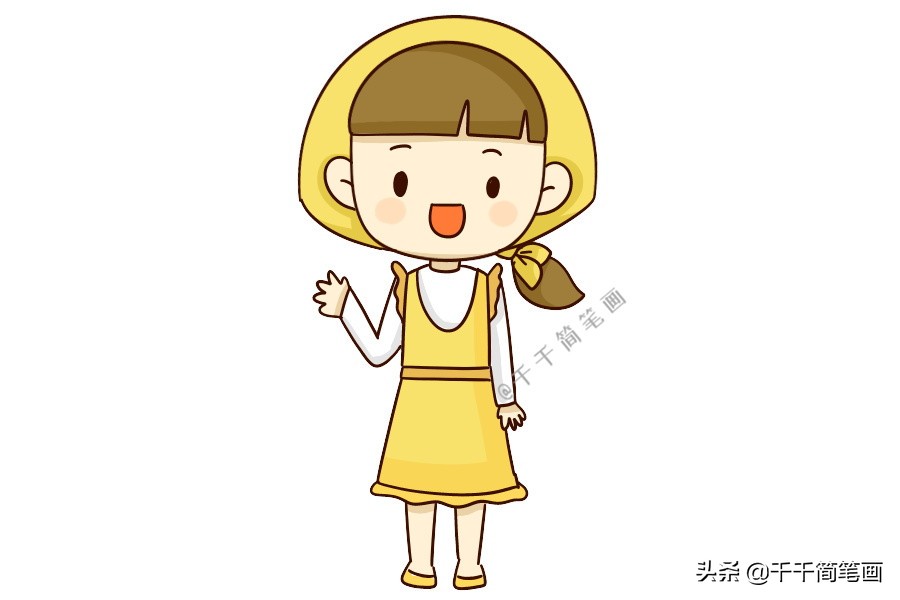 卡通职业人物简笔画,可爱简笔画q版人物教程