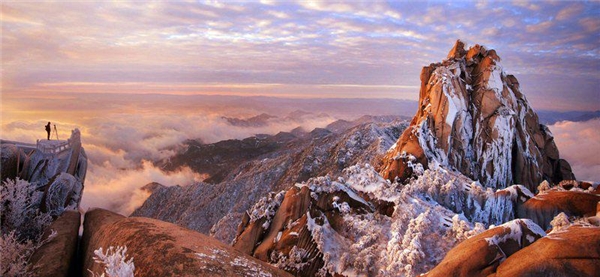 天柱山冬天,秋冬安庆天柱山