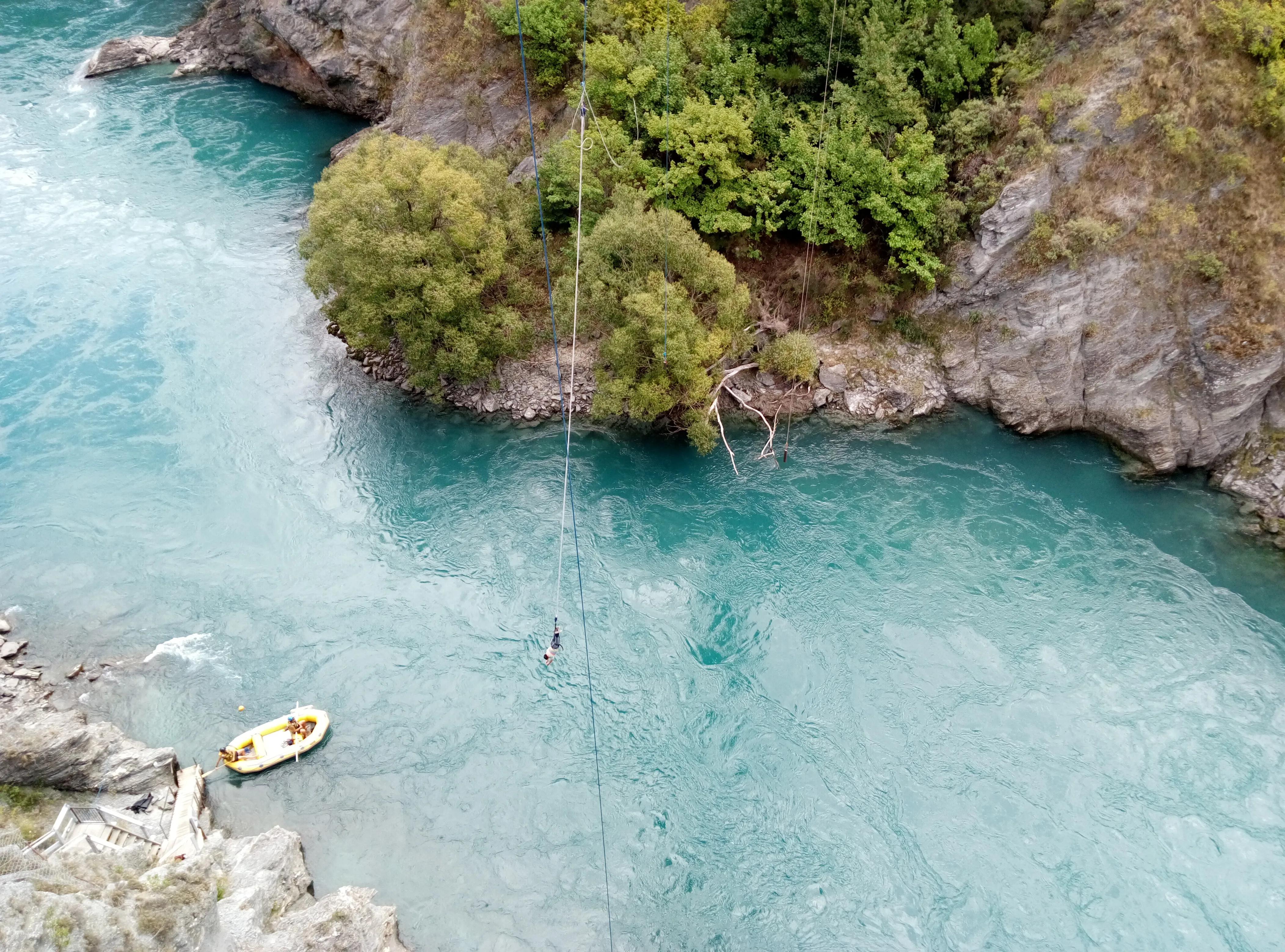 新西兰游记中土世界,新西兰内维斯峡谷蹦极