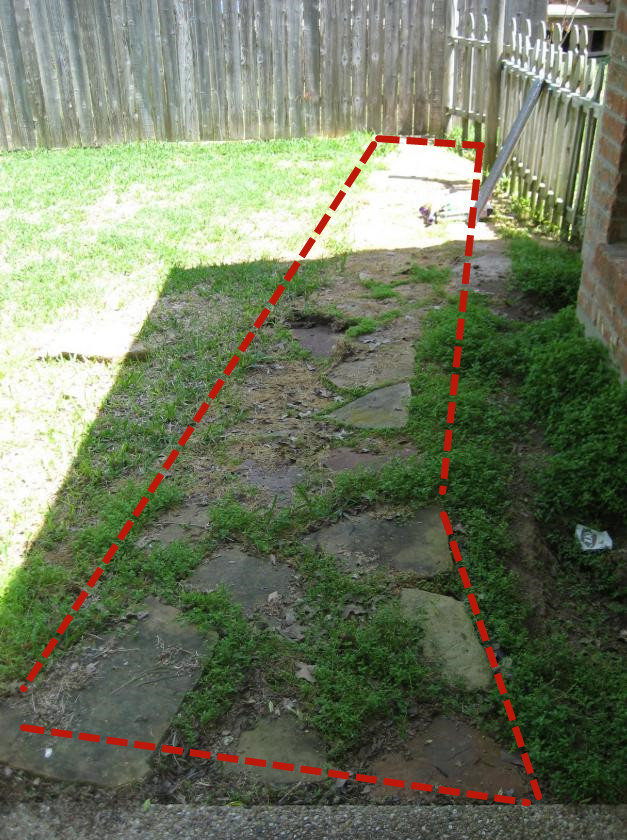 庭院石板路错落铺设,家庭庭院石板路