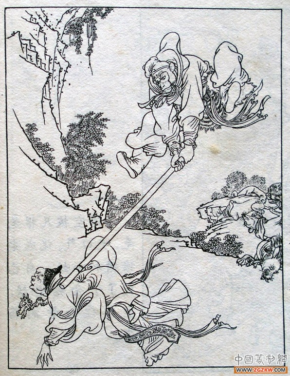 《西游记》之三打白骨精背景图,西游记三打白骨精文字版图文