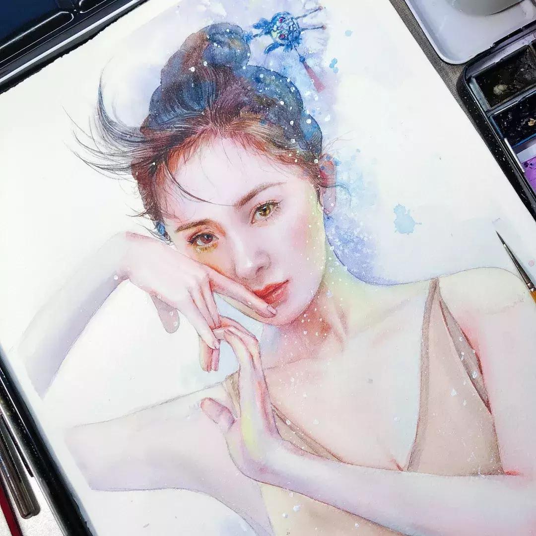 古风绘画线描,100张绝美古风女线描手绘